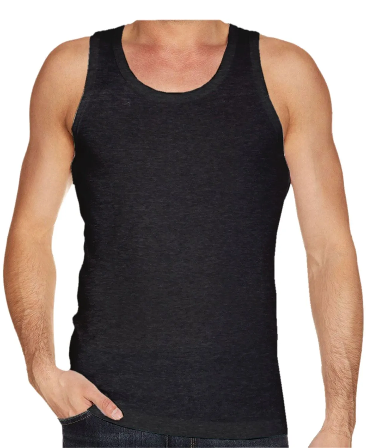 7 Pack Mens Plain Cotton Summer Vest - Assorted