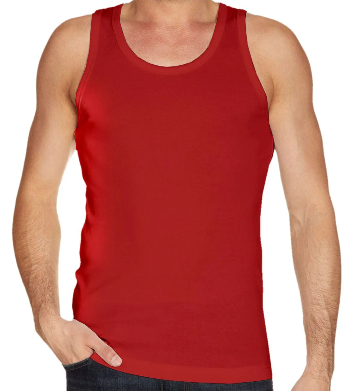7 Pack Mens Plain Cotton Summer Vest - Assorted