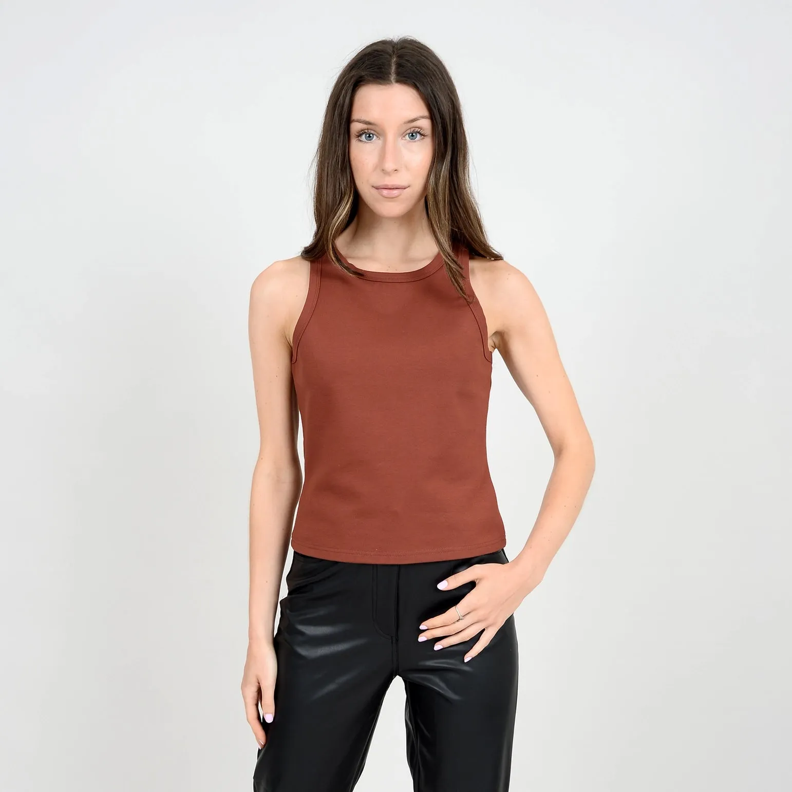 Adina Racer Tank | Dark Picante
