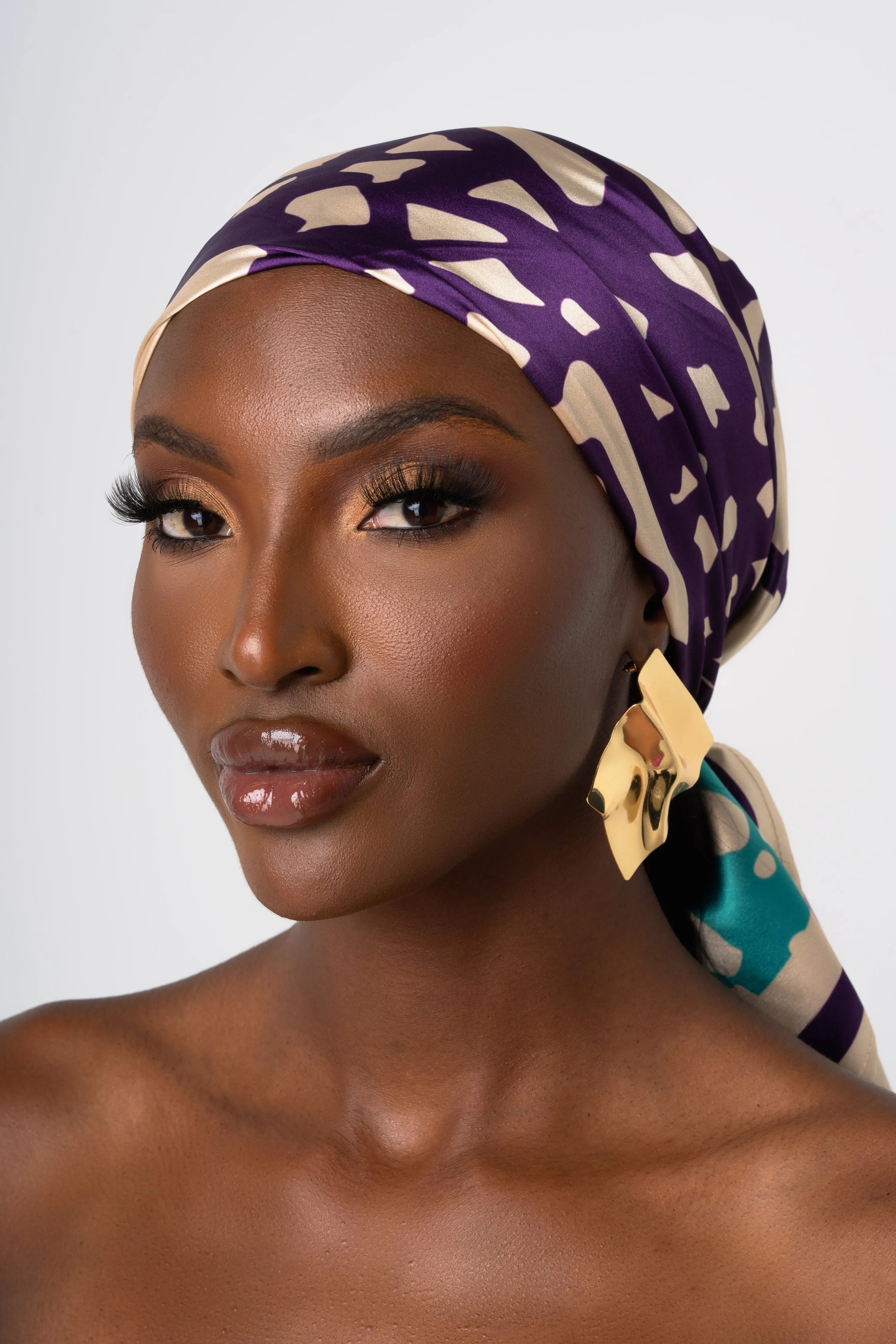 ANU PURPLE SMALL SILK SCARF