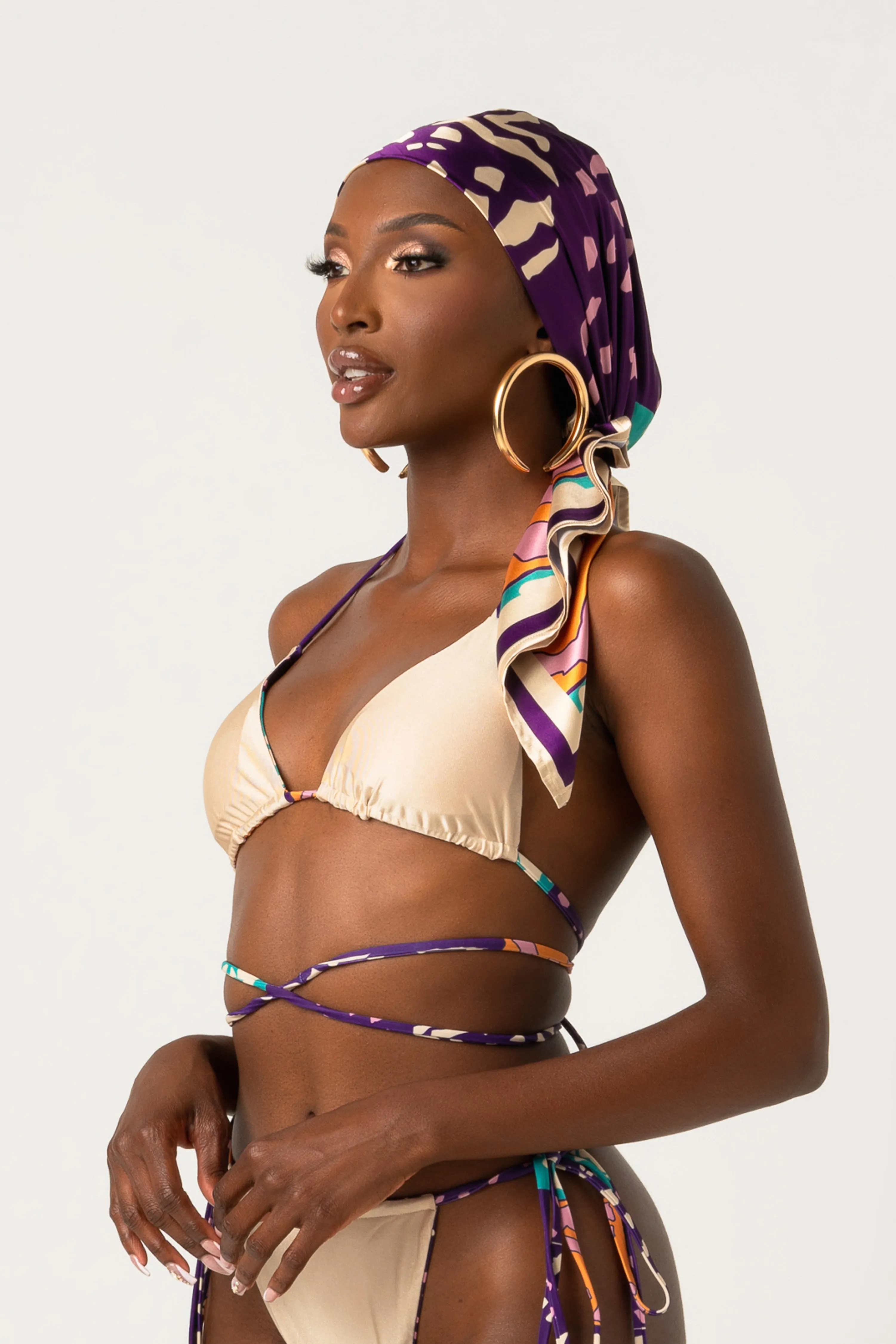 ANU PURPLE SMALL SILK SCARF