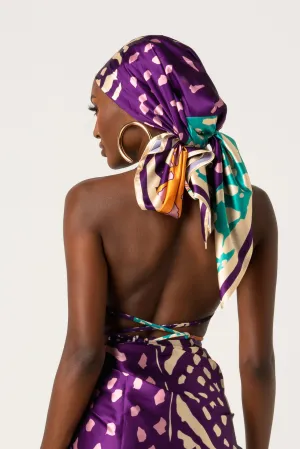 ANU PURPLE SMALL SILK SCARF