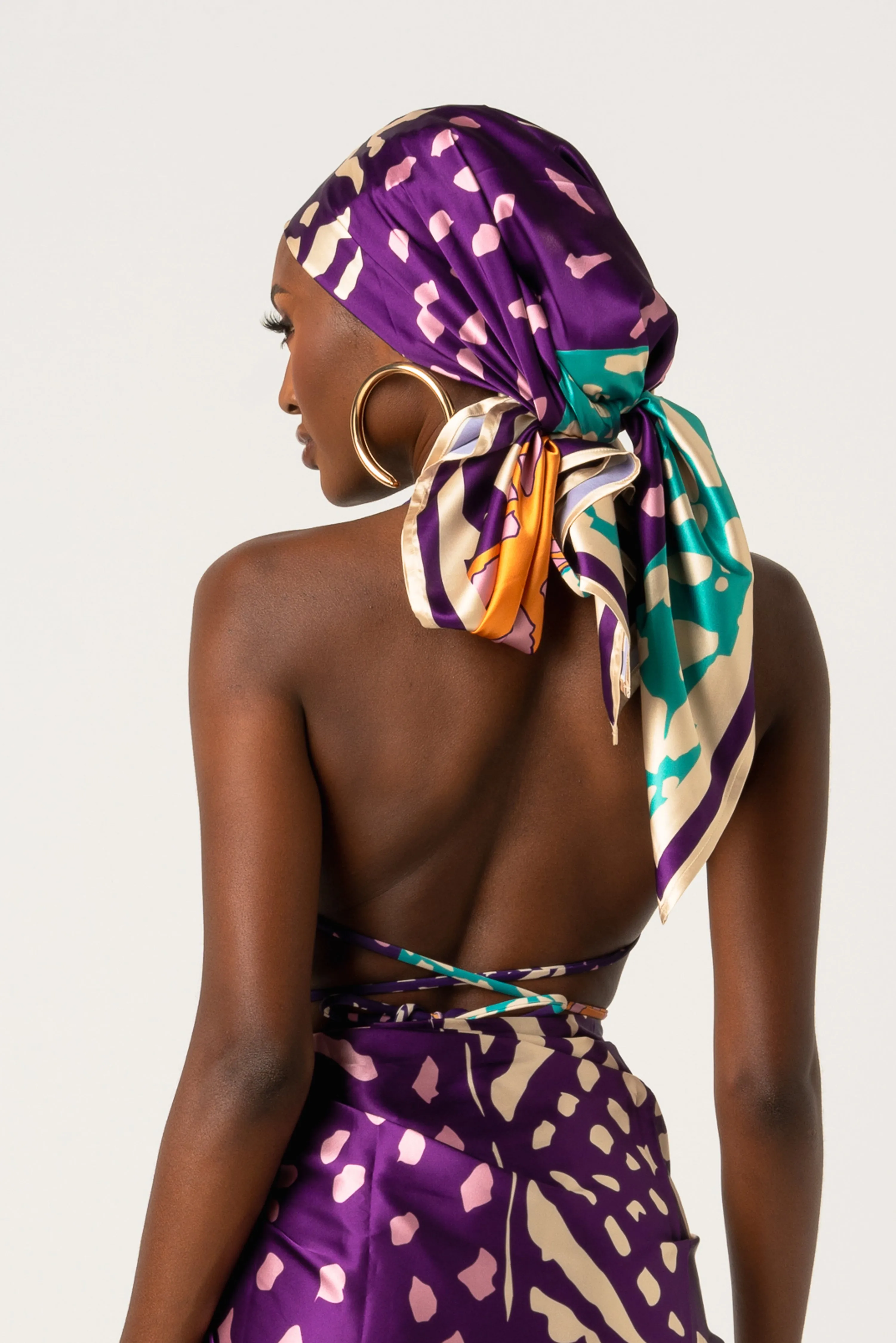 ANU PURPLE SMALL SILK SCARF