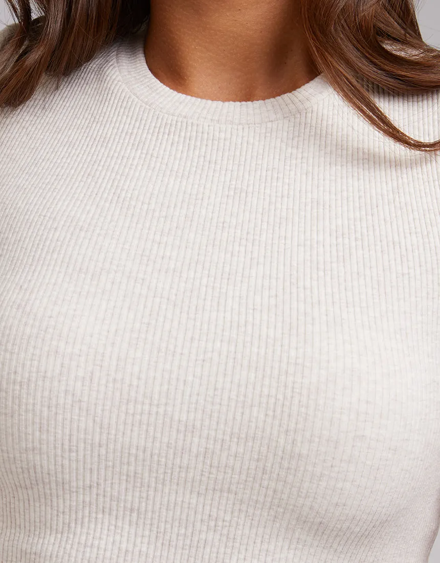 Bella Crop Tee Oatmeal