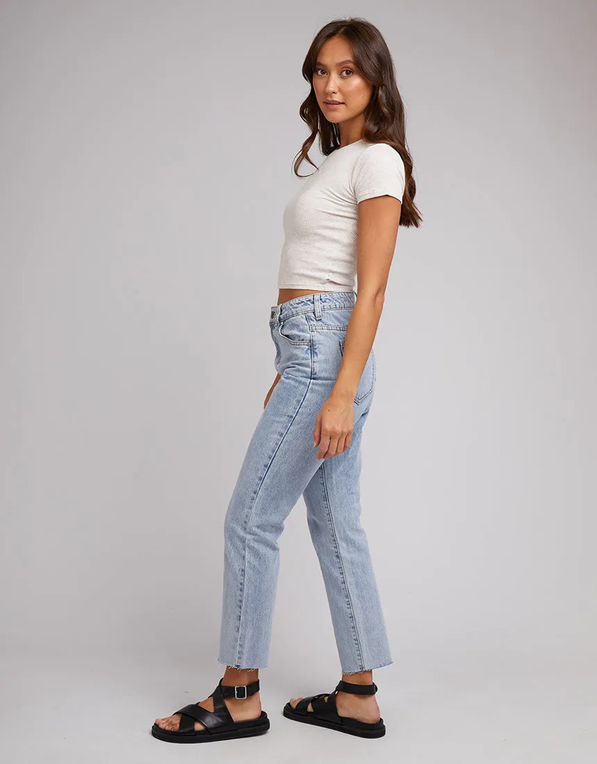 Bella Crop Tee Oatmeal