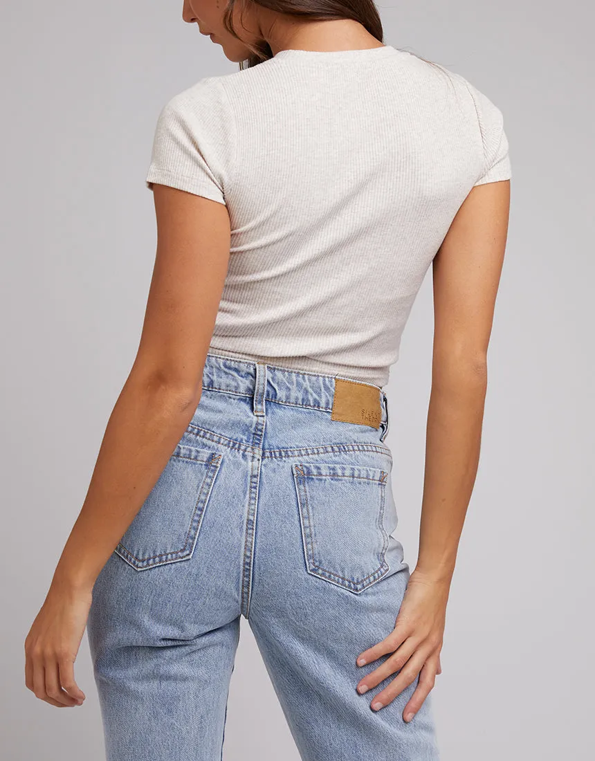 Bella Crop Tee Oatmeal