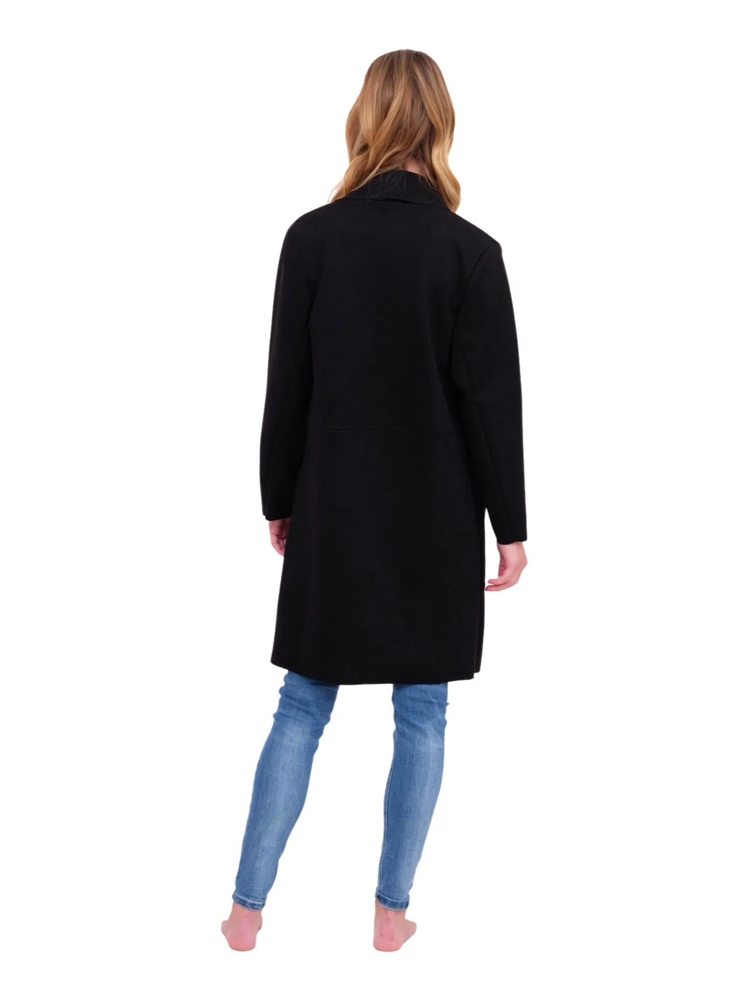 Black Open Front Coat