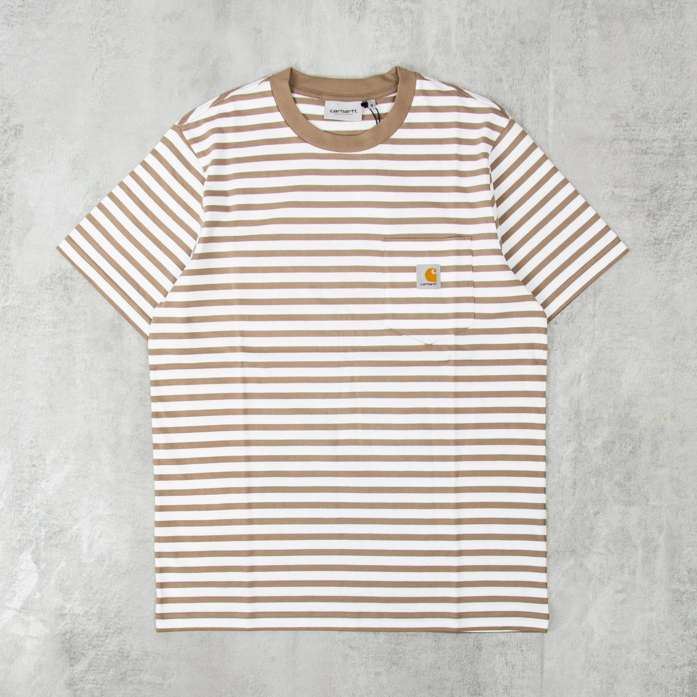 Carhartt WIP Seidler Branch / White Pocket Tee - Slim Fit Style