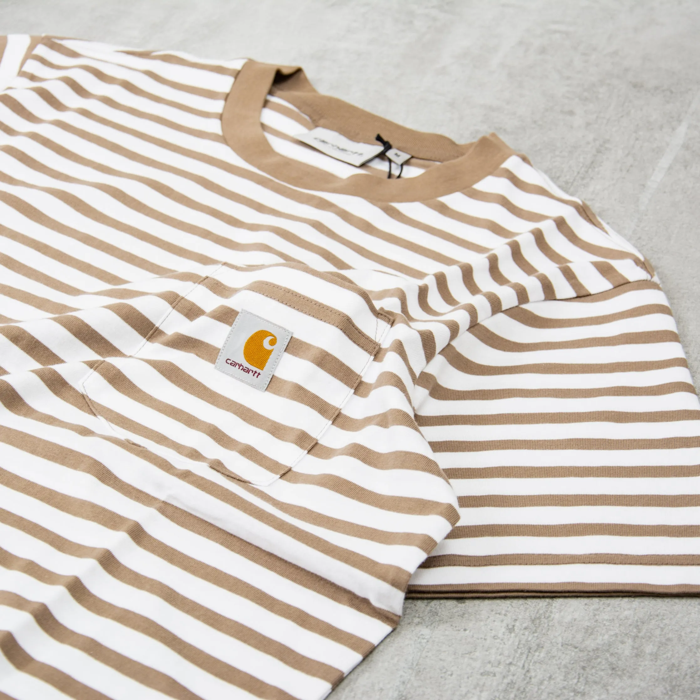 Carhartt WIP Seidler Branch / White Pocket Tee - Slim Fit Style