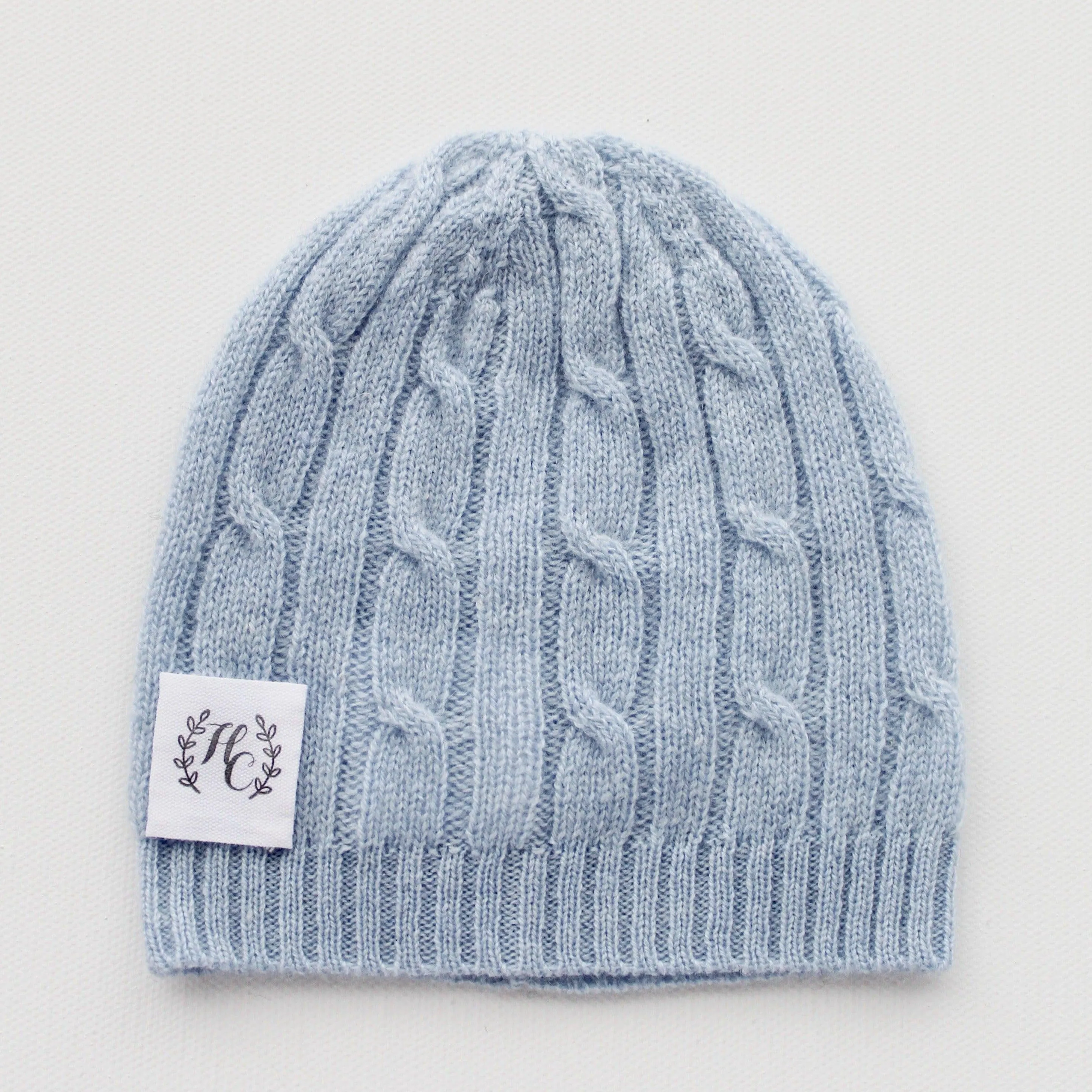 Cashmere Baby Beanie - Sky