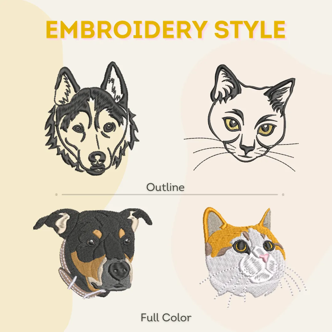 Comfort Color® Custom Embroidered Dog Outline Sweatshirt from Photo