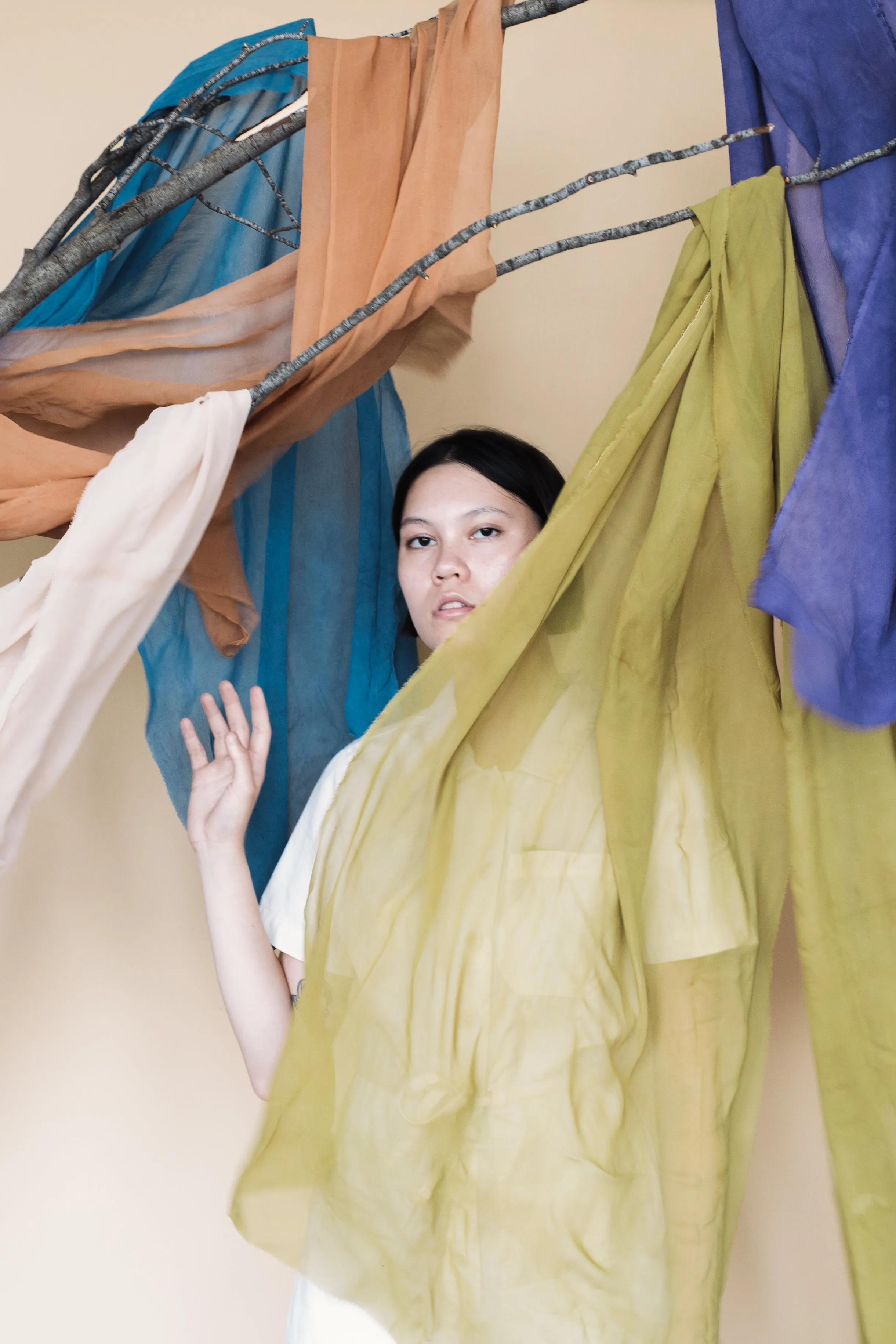 Deep Chartreuse Silk Chiffon Styling Cloth