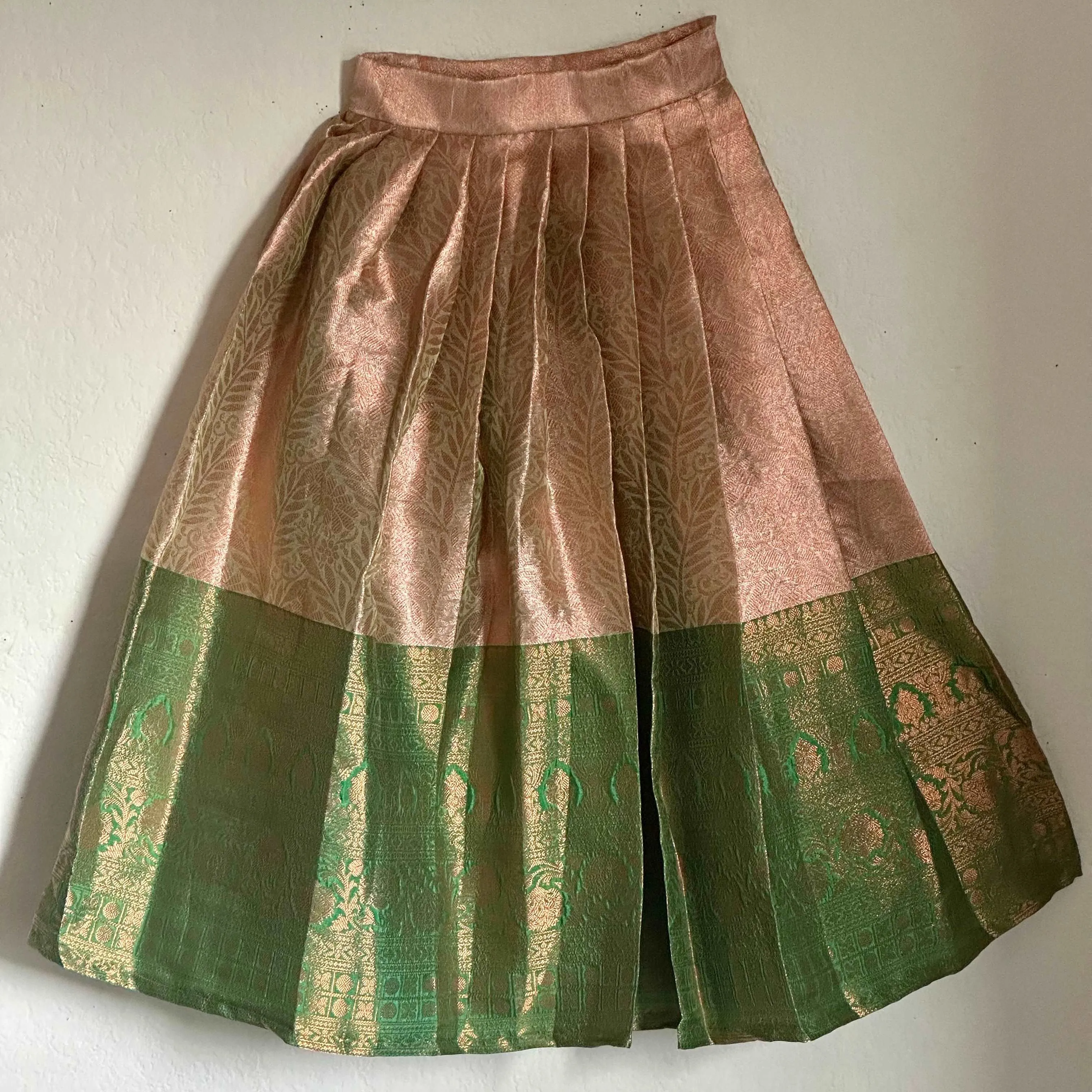 Elegant Katan Silk Skirt and Top | 3-4 Yrs