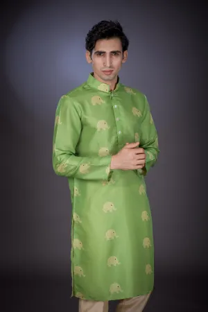 Elephant Line -  Silk Kurta