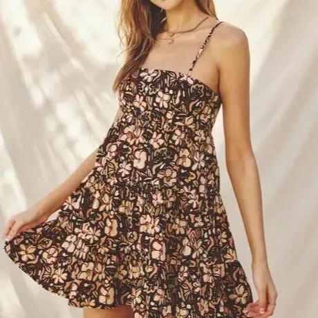 Endless Floral Baby Doll Mini Dress