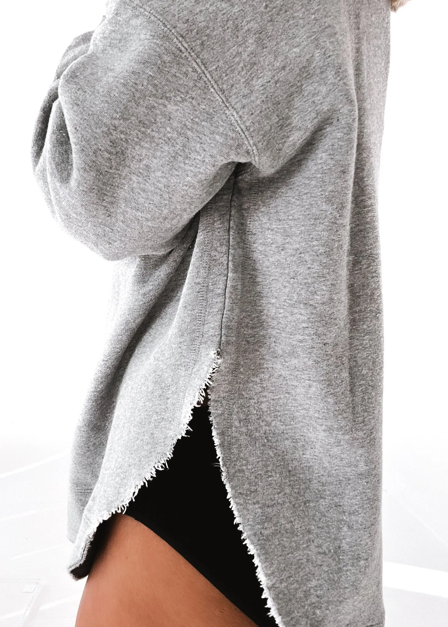 FEEL GOOD SIDE SLIT SWEATSHIRT