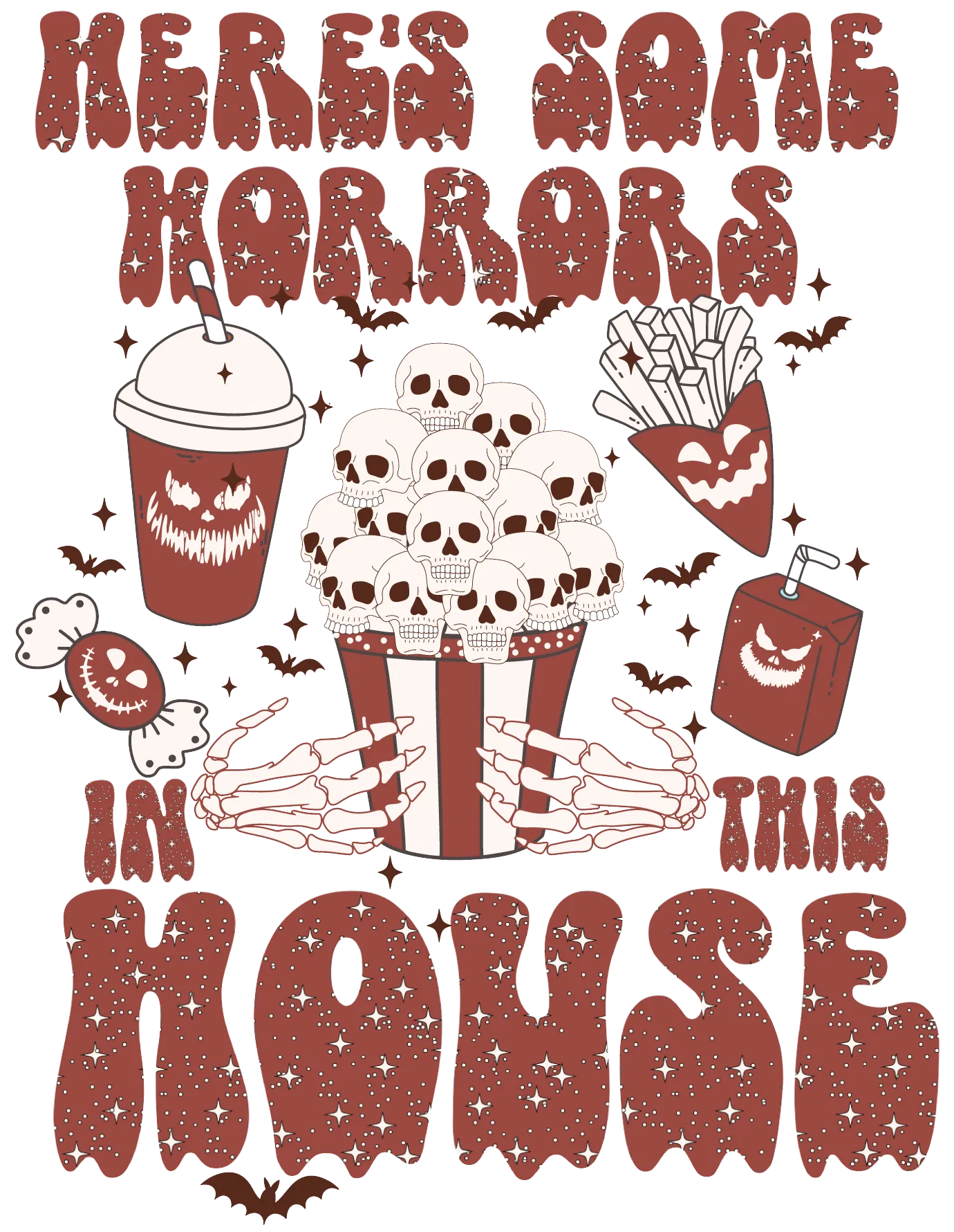 Halloween heat transfer, press and peel, no shirt