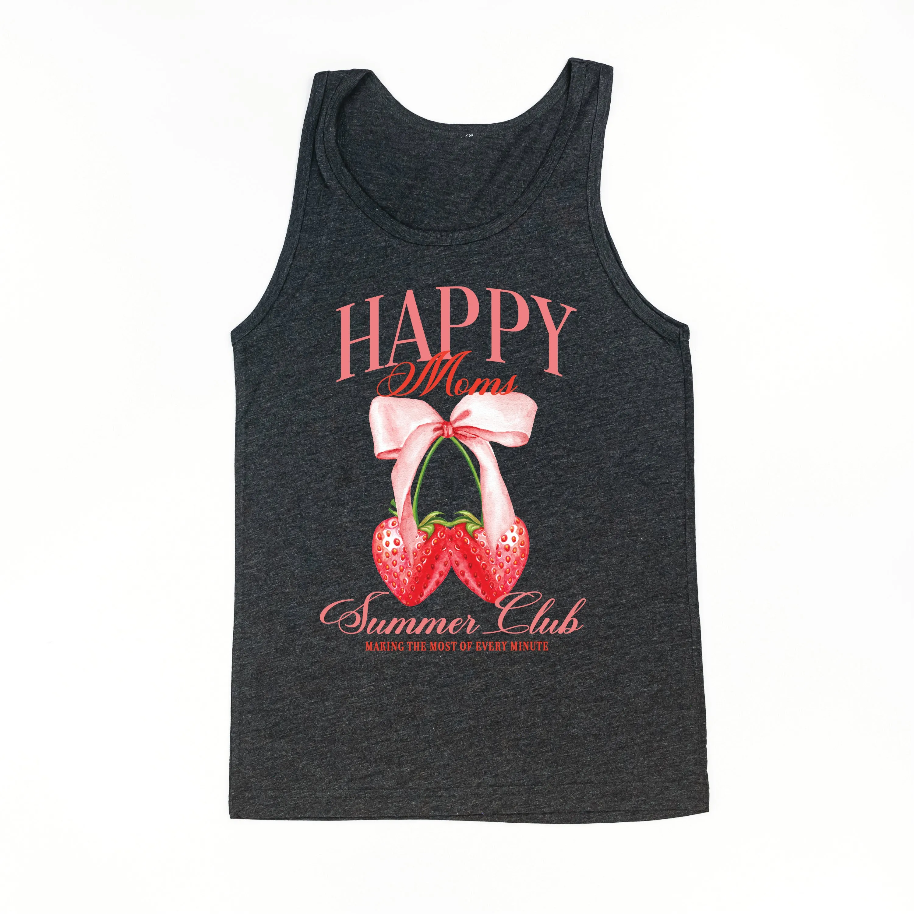 Happy Moms Summer Club (Girl's Girl Version) - Dark Gray Unisex Jersey Tank