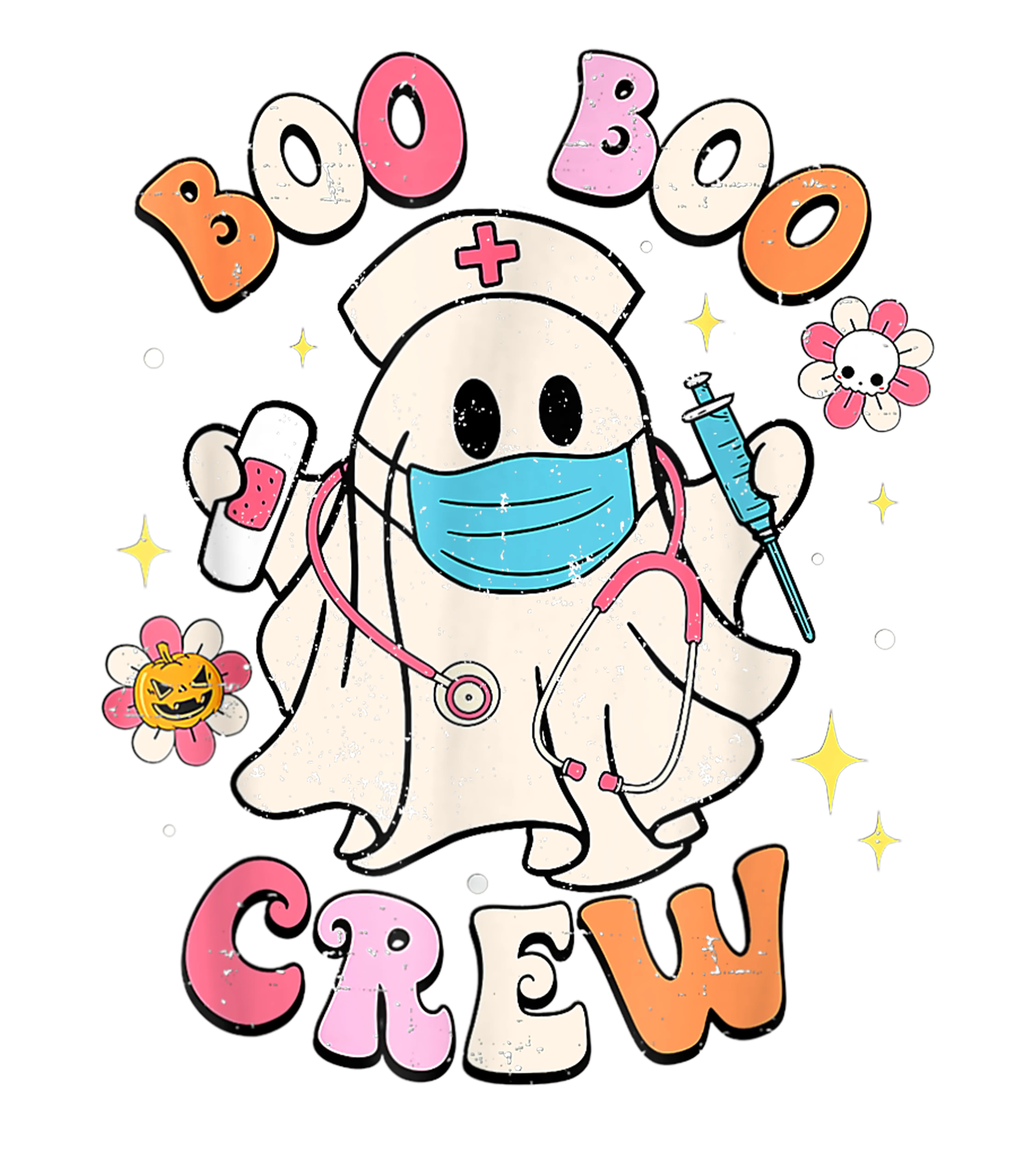 Heat transfer, boo crew, press and peel, made to order