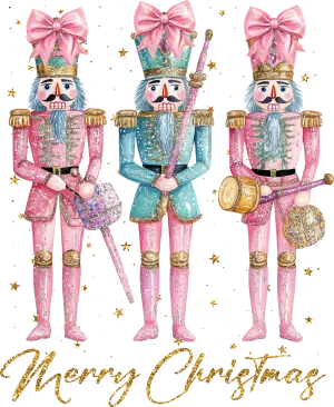 Heat transfer, faux glitter Nutcracker , press and peel, made to order