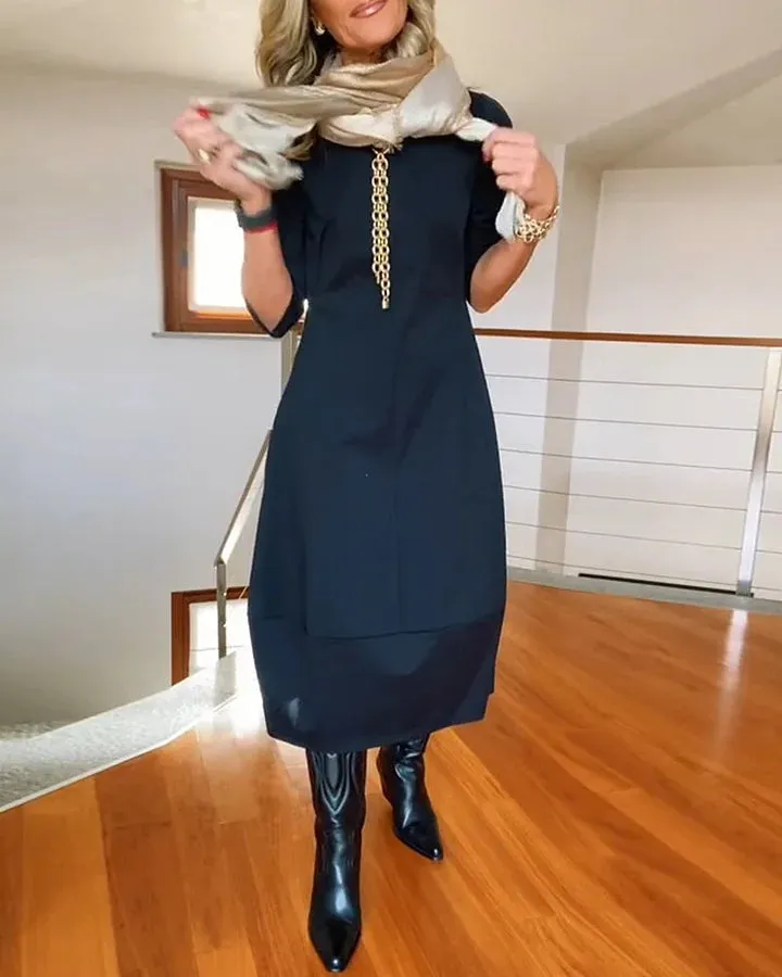 Hot Sale 52% OffLong Sleeve Round Neck Dress