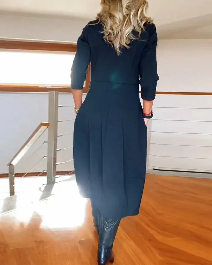 Hot Sale 52% OffLong Sleeve Round Neck Dress