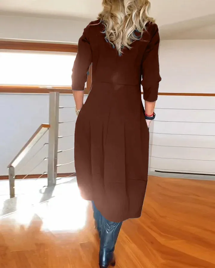 Hot Sale 52% OffLong Sleeve Round Neck Dress