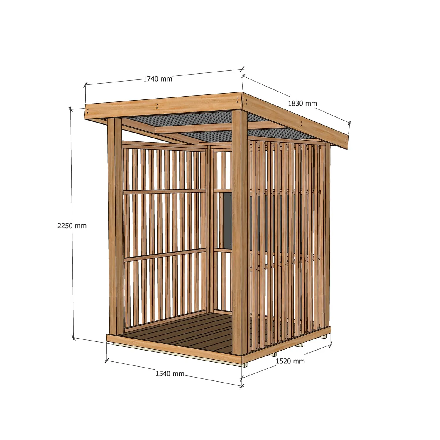 Hut Cubby House - Open Front Style