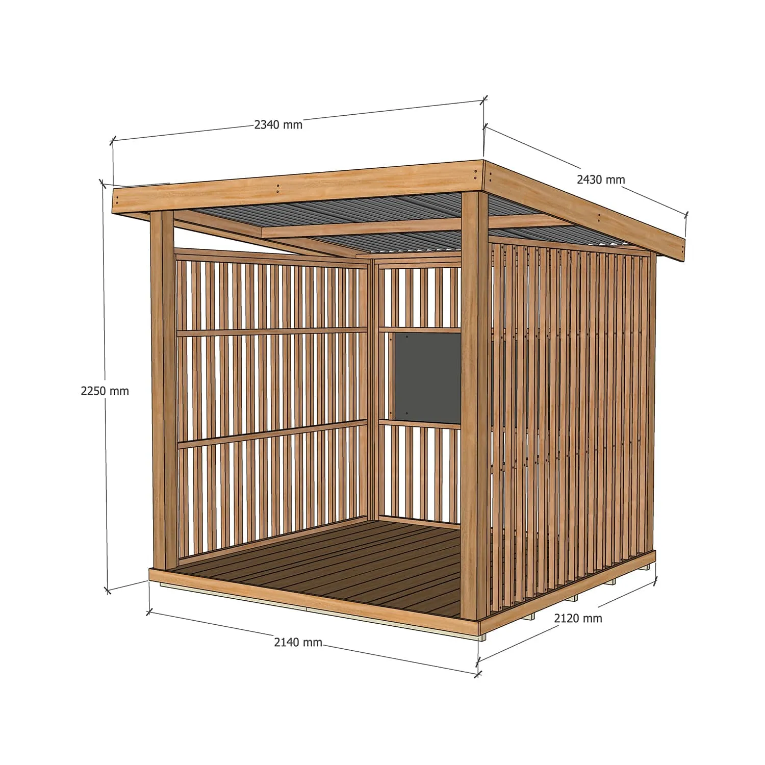 Hut Cubby House - Open Front Style
