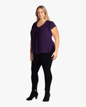 Josephine Flutter Sleeve Blouse | Purple