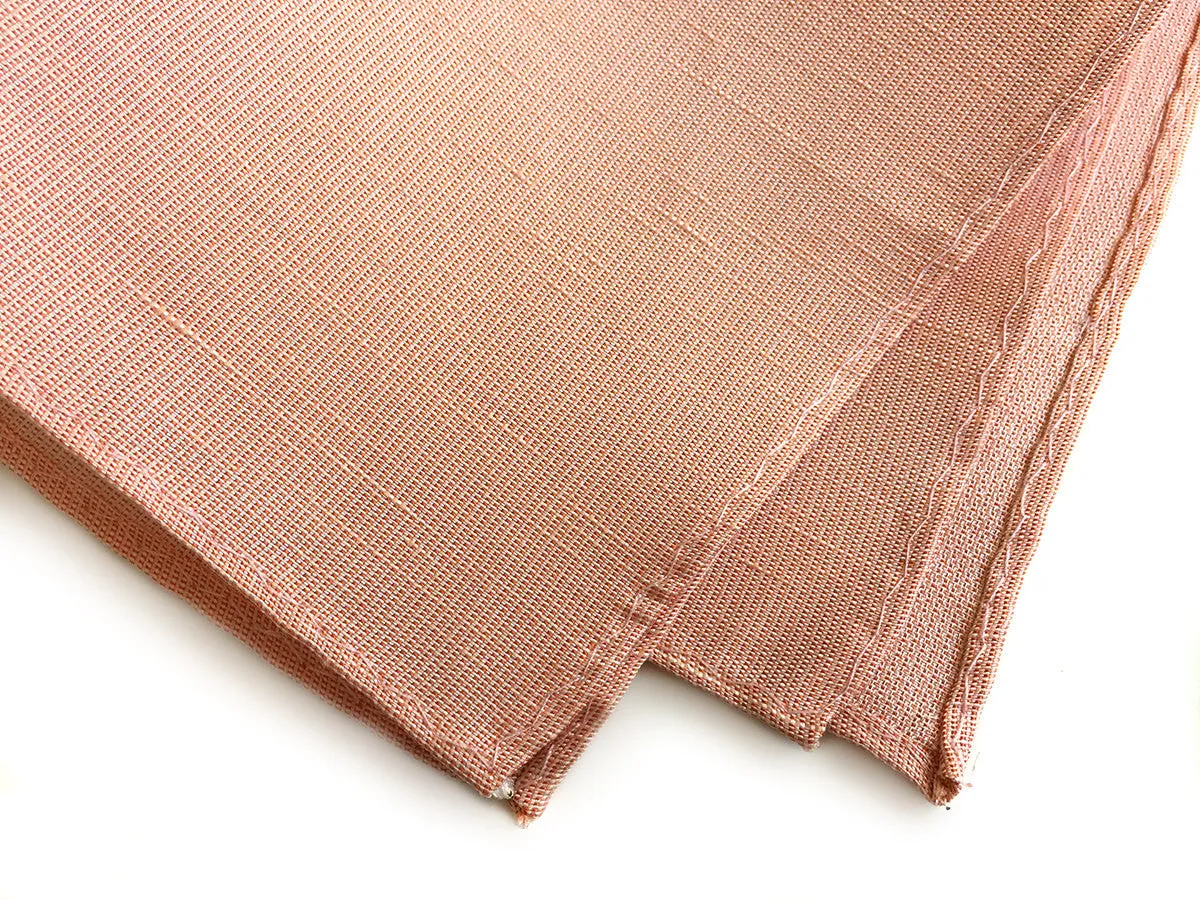 Light Coral Linen Pocket Square. Solid Salmon, Sherwood