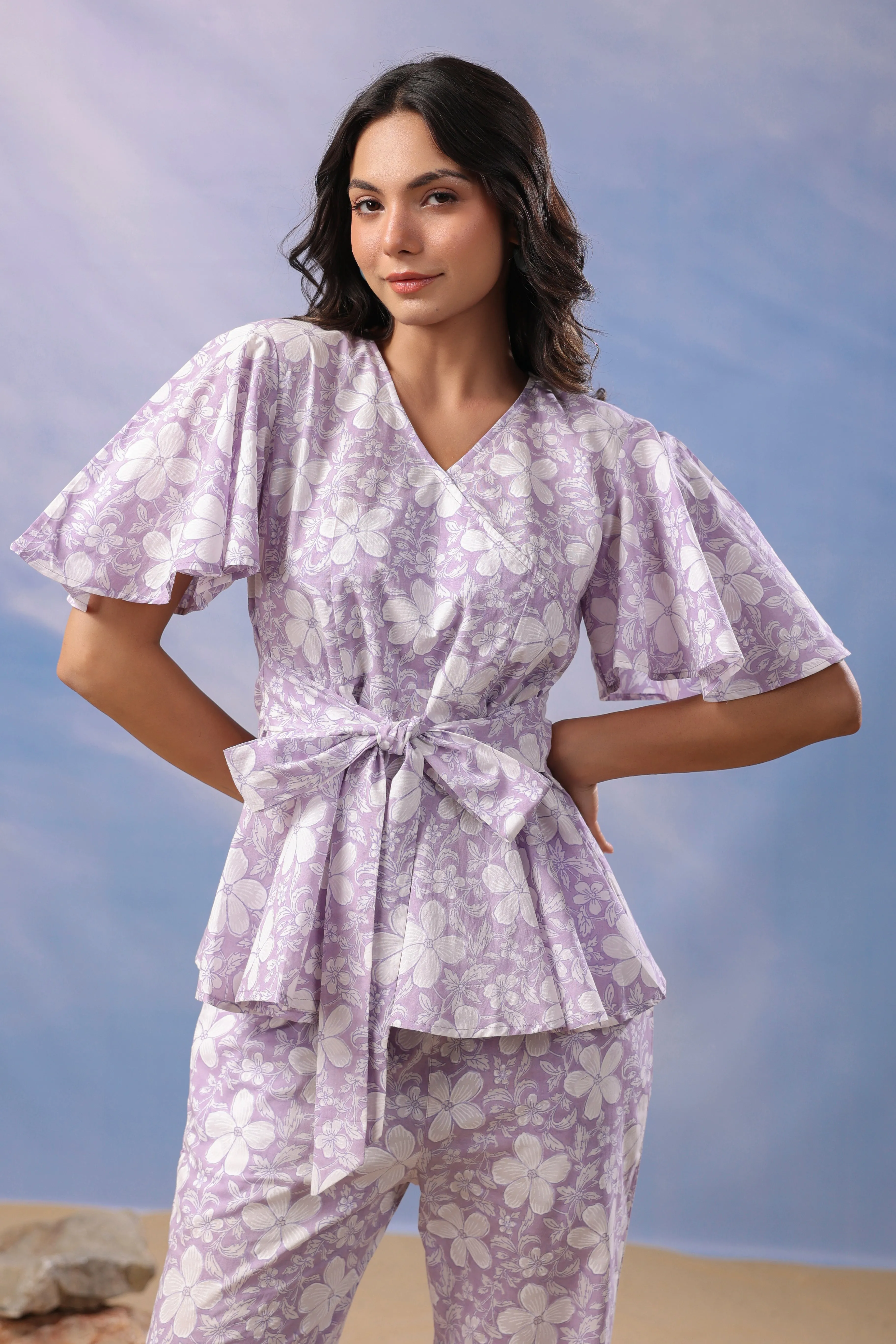 Lilac Whisper Cotton Co Ord Set