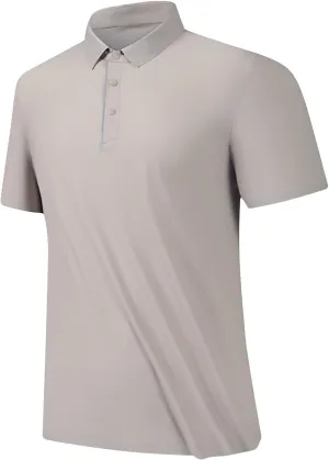 Mens Golf Shirts Short Sleeve Moisture Wicking Collared Shirt Business Casual,Plain Tee Shirt Lightweight,Big and Tall