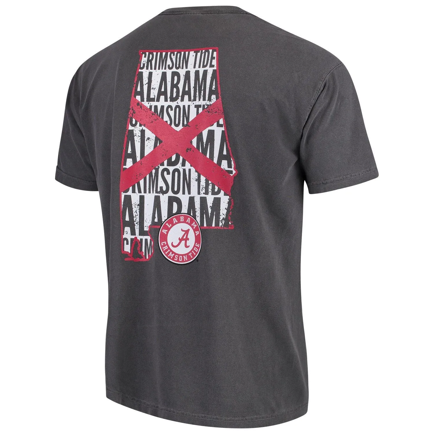 Men's Local Comfort Gray Alabama Crimson Tide Flag T-Shirt