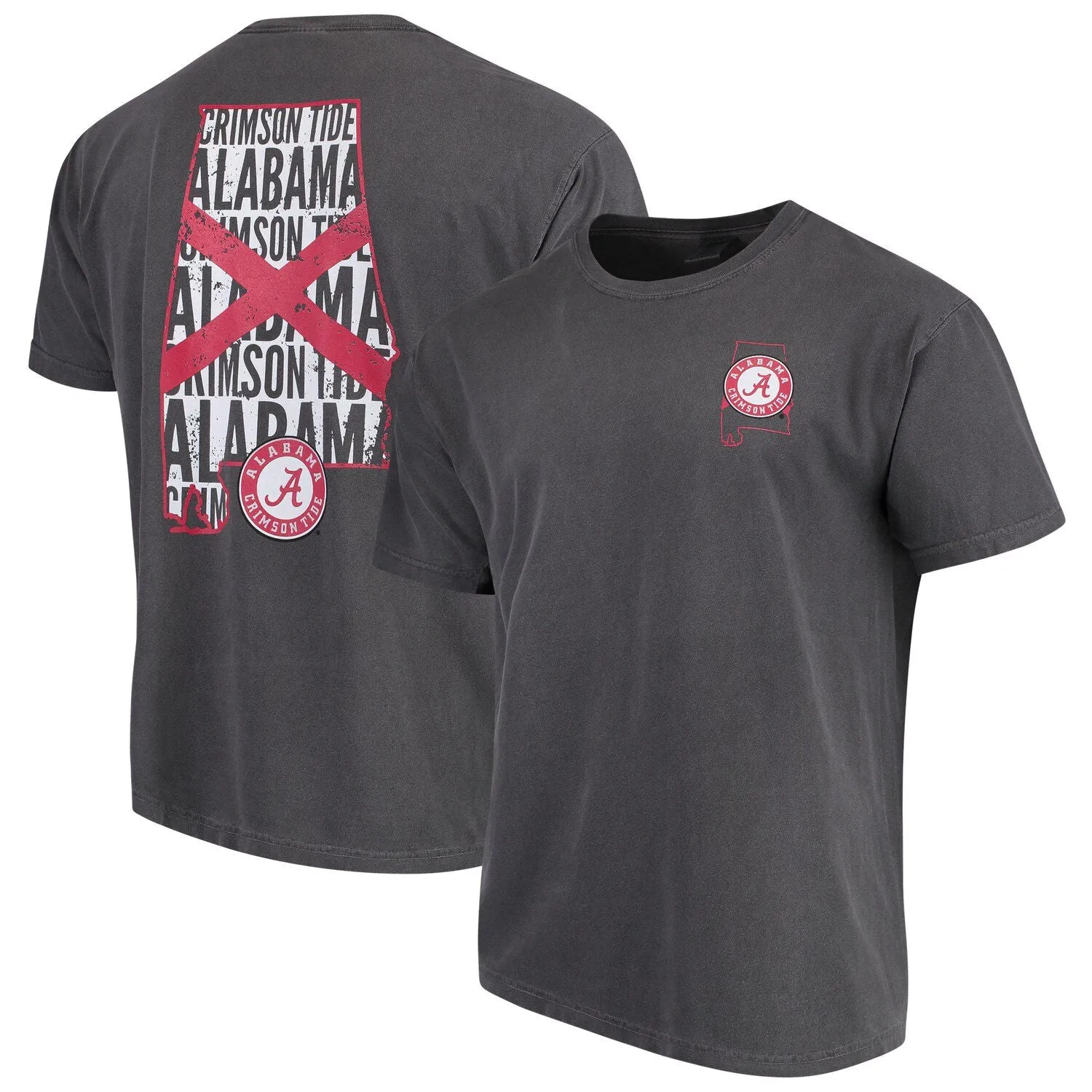 Men's Local Comfort Gray Alabama Crimson Tide Flag T-Shirt