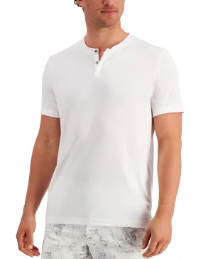 Men's solid henley sneakers created for Macy's Alfani, white