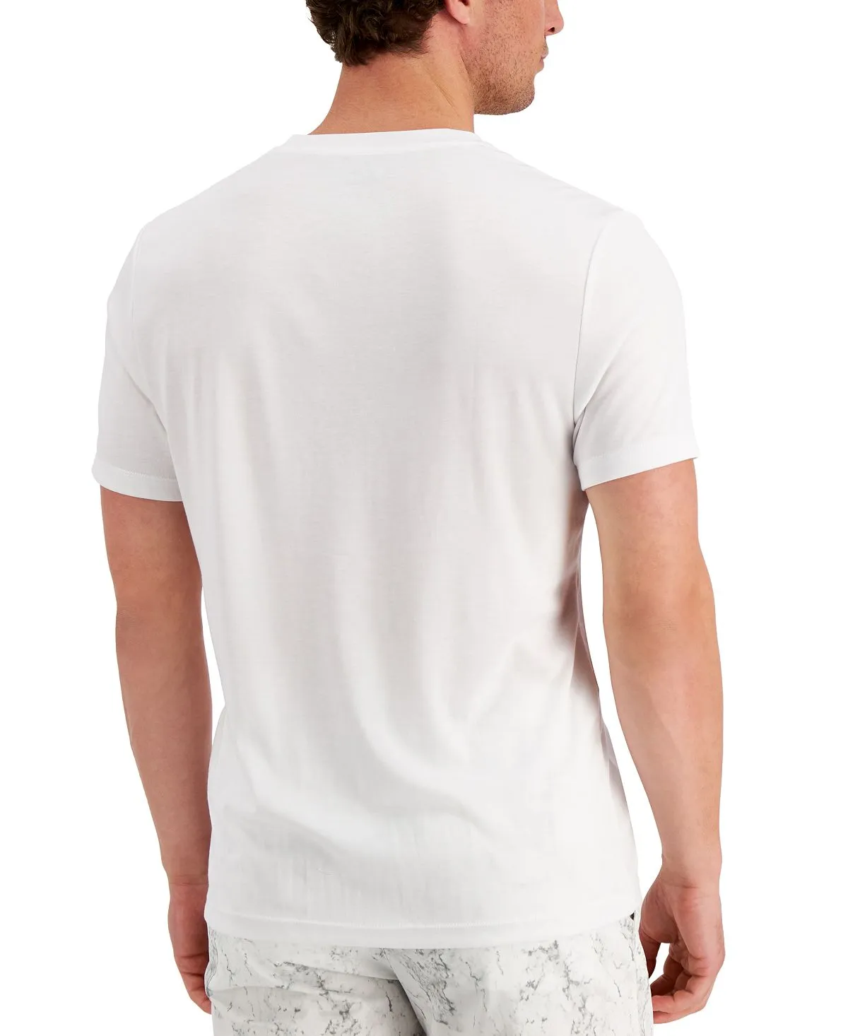 Men's solid henley sneakers created for Macy's Alfani, white