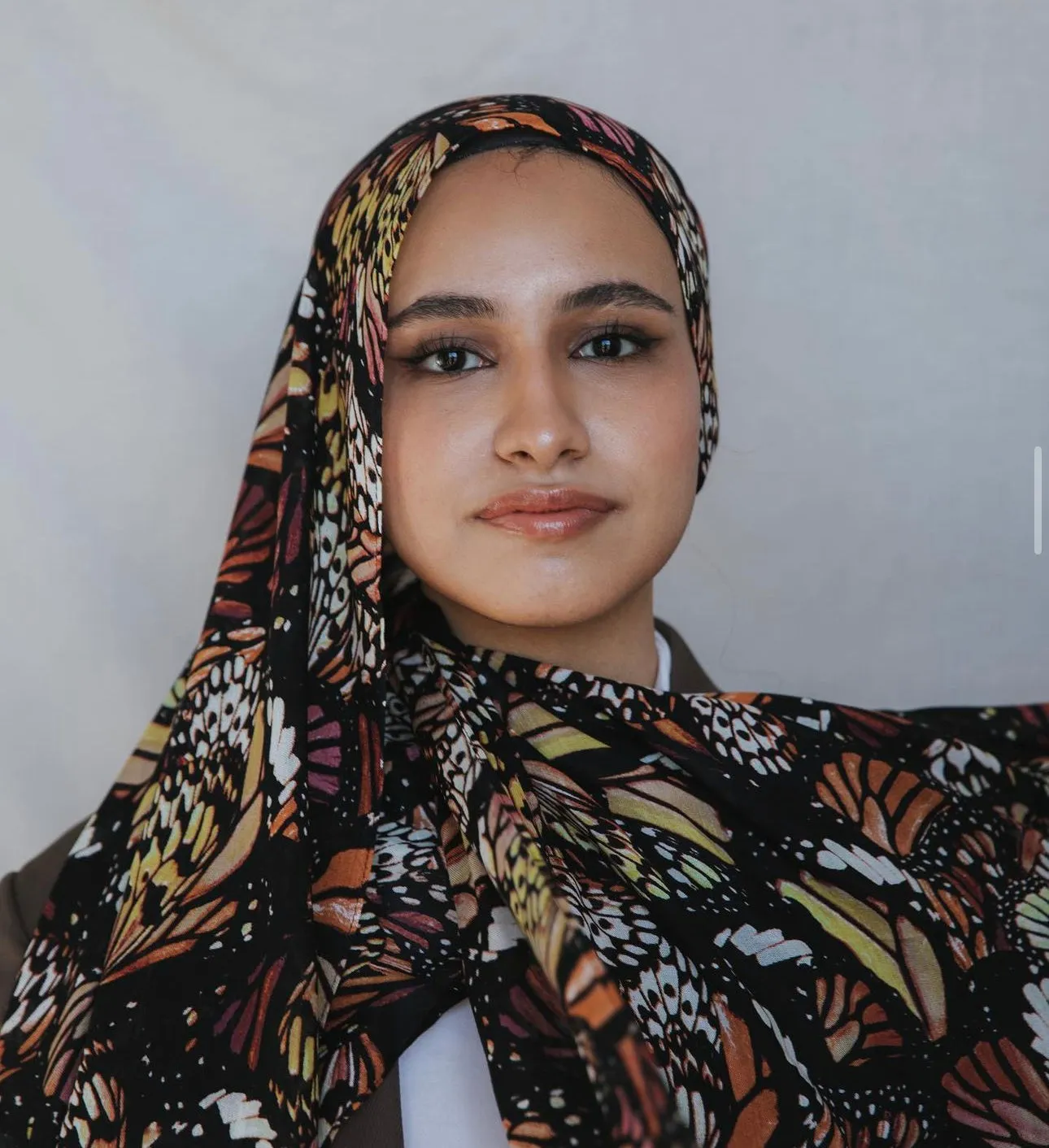 MY080 Black background powder pattern dream  hijab  hijab/tudung  printed hijab  printed scarf