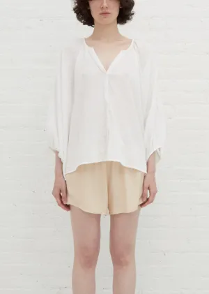 Nira Peasant Blouse — White