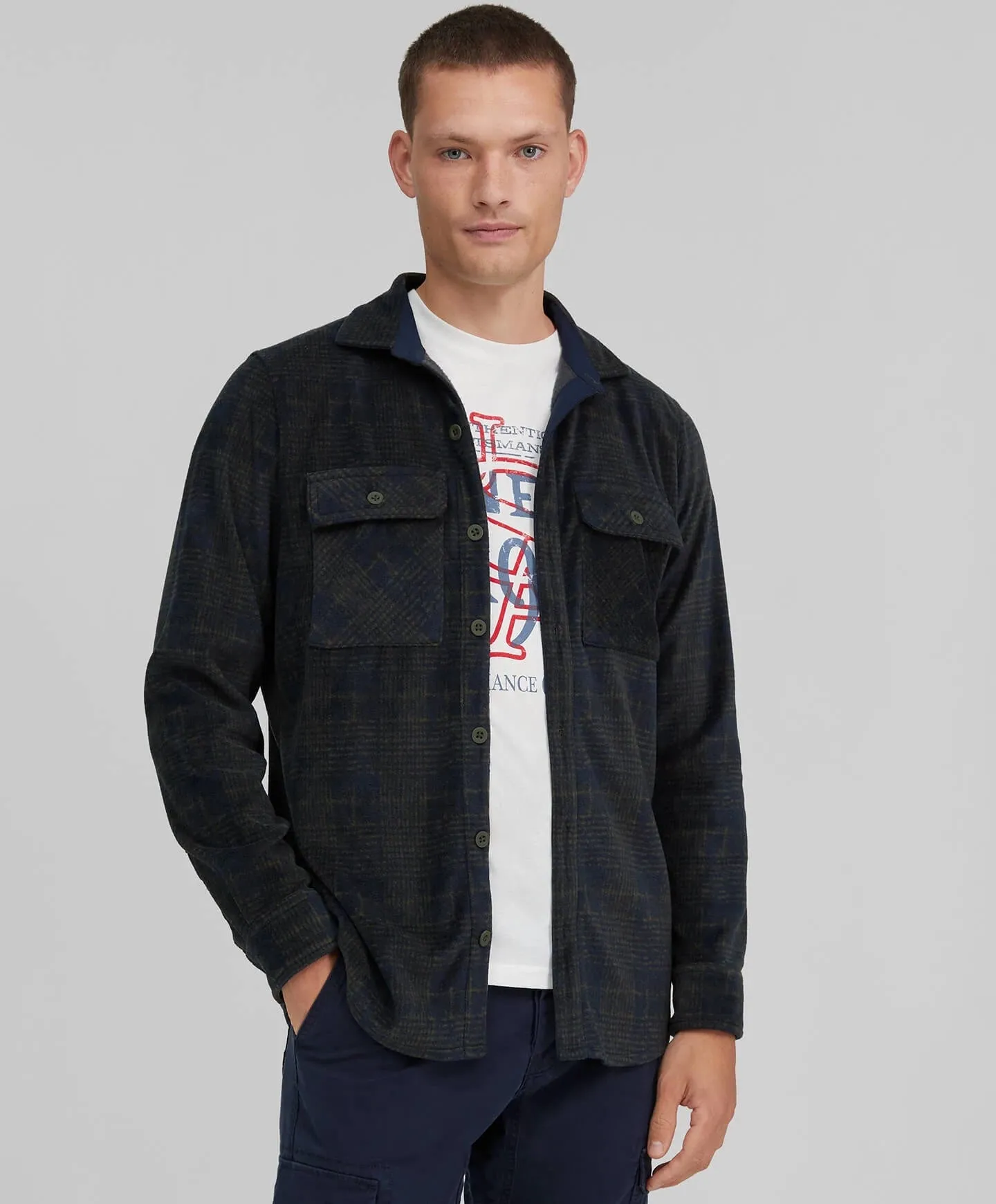 ONeill Flannel Tech Fleece Forest Night
