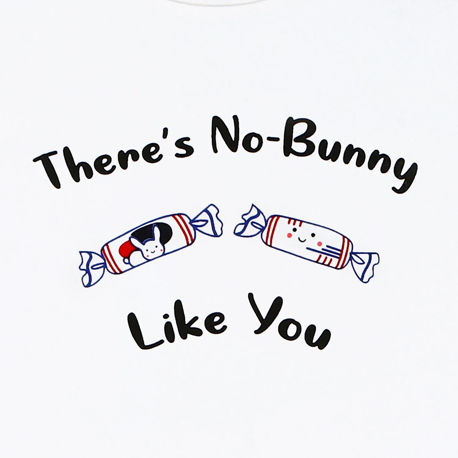 Organic Cotton Adult T-Shirt - White Bunny Candy