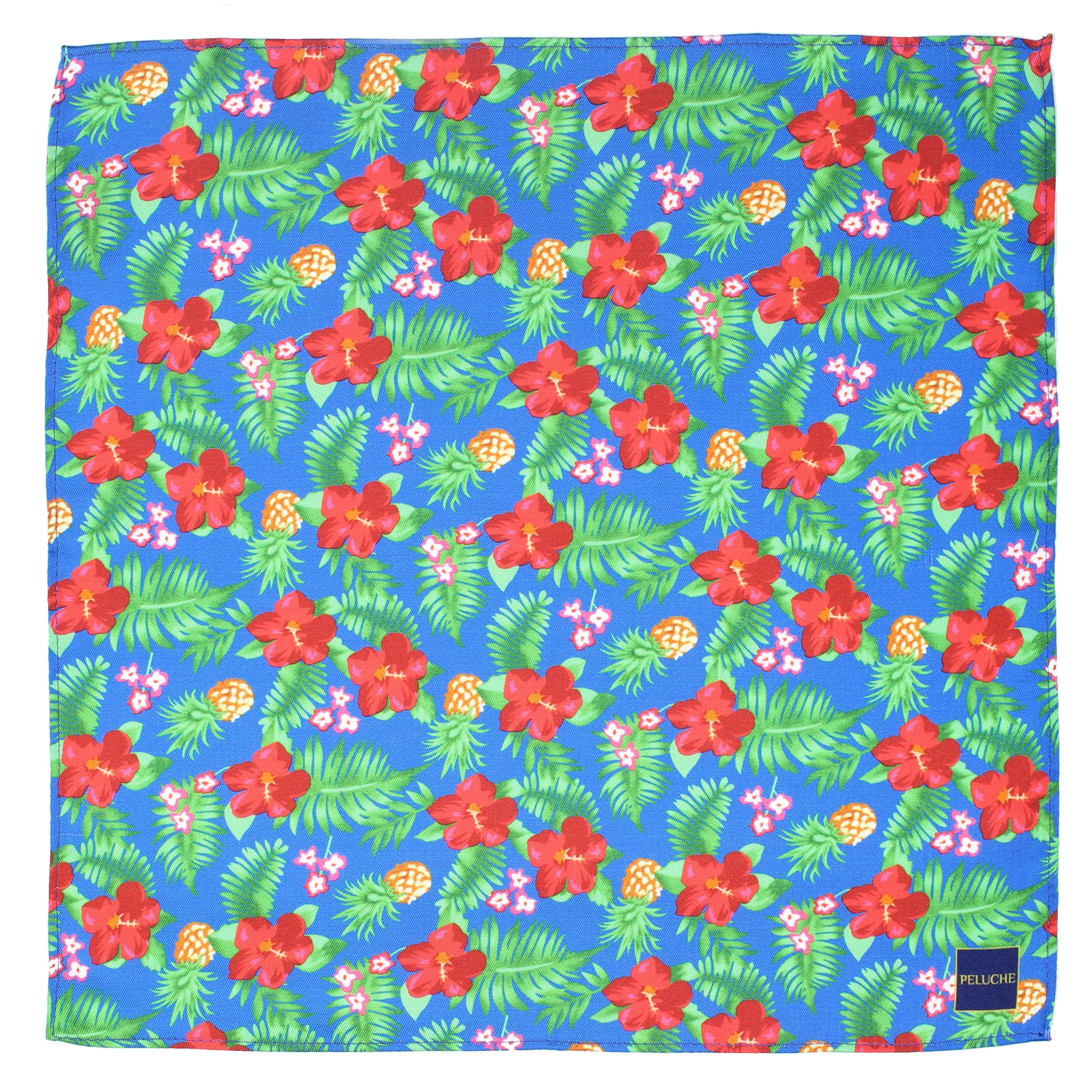 Peluche Floral And Leafy Designed Pocket Square For Men