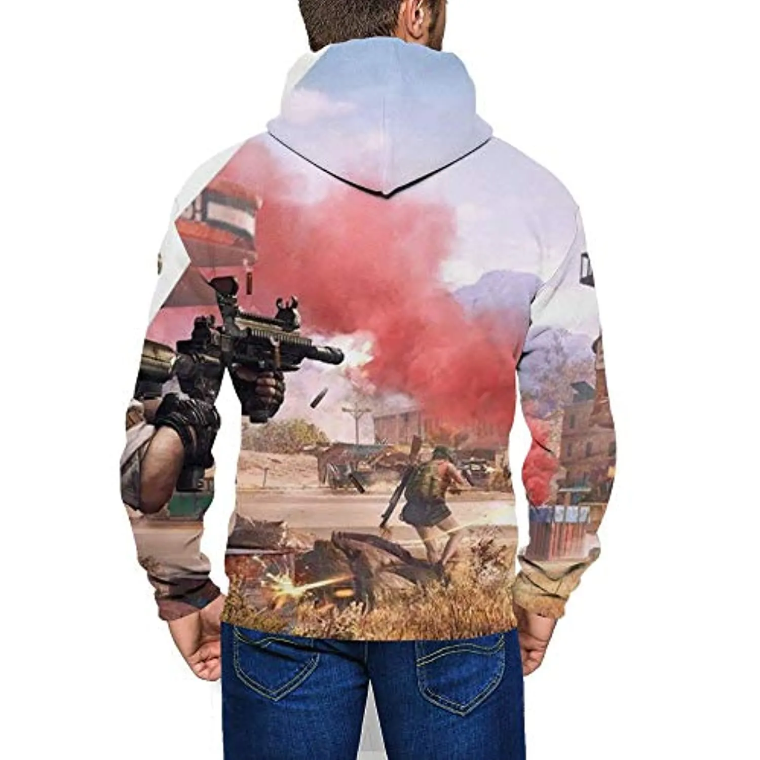 PUBG Hoodies - 3D Print Game Playerunknown's Battlegrounds Pullover with Pockets Colorful