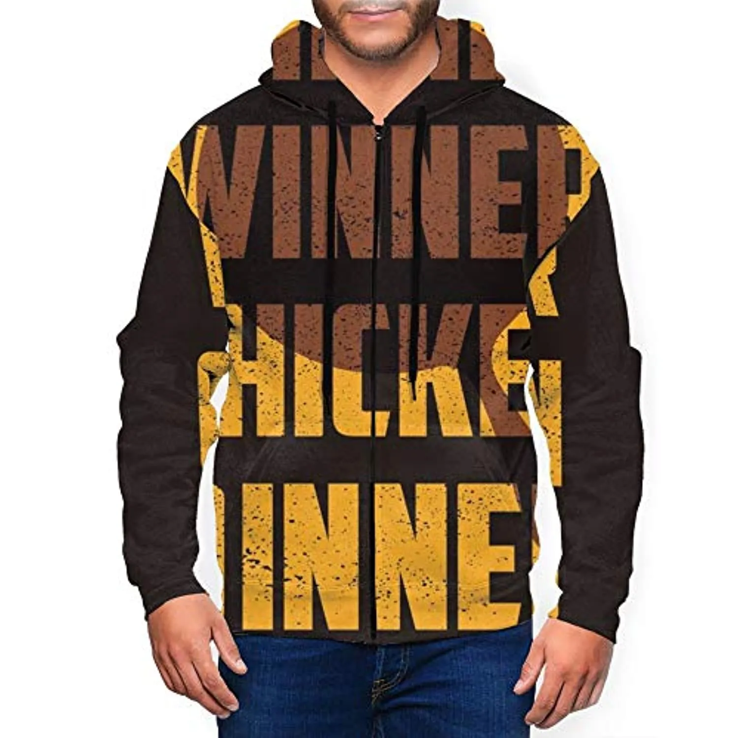 PUBG Hoodies - 3D Print Game Playerunknown's Battlegrounds Winner Winner Chicken Dinner Zipper Jacket with Pockets