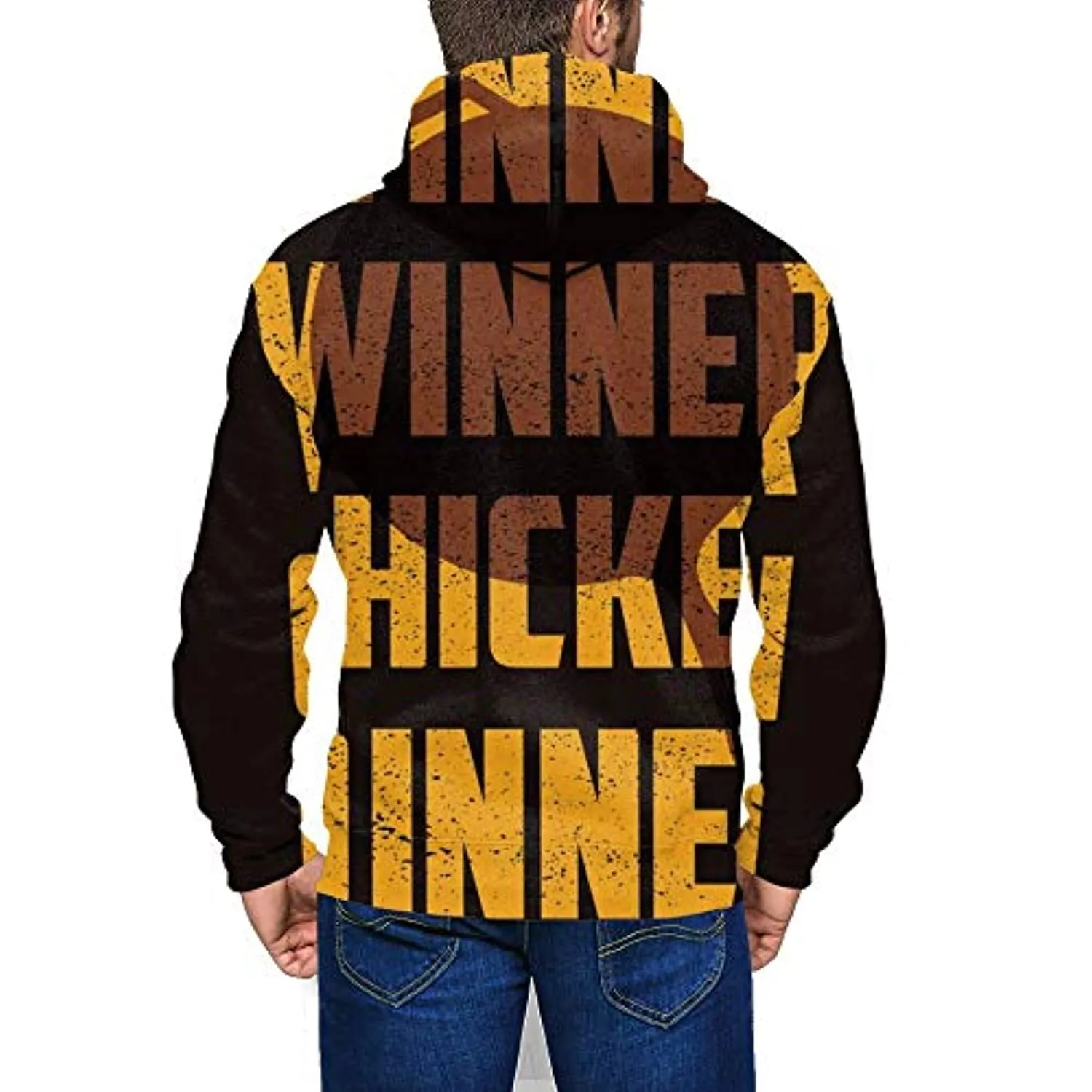 PUBG Hoodies - 3D Print Game Playerunknown's Battlegrounds Winner Winner Chicken Dinner Zipper Jacket with Pockets