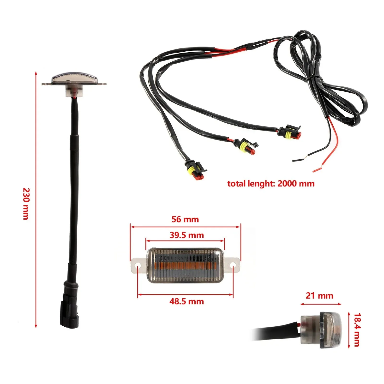 Raptor Style Universal Car LED Front Grille Lights