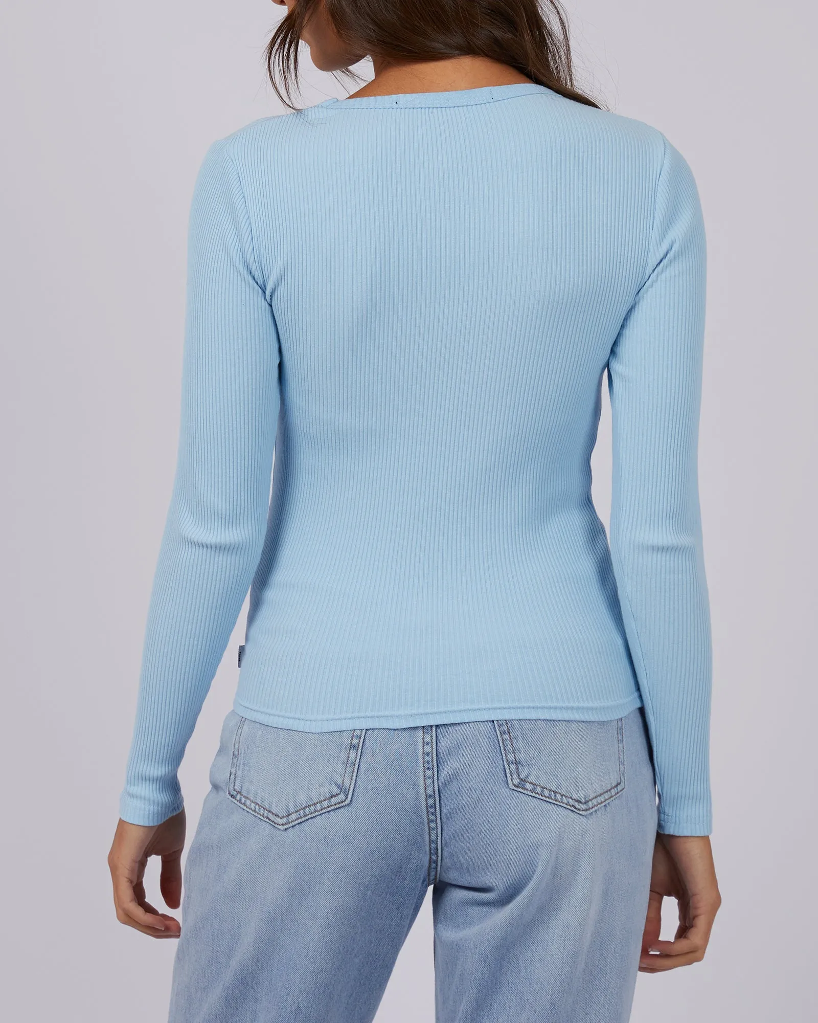 Rib Long Sleeve Sky Blue