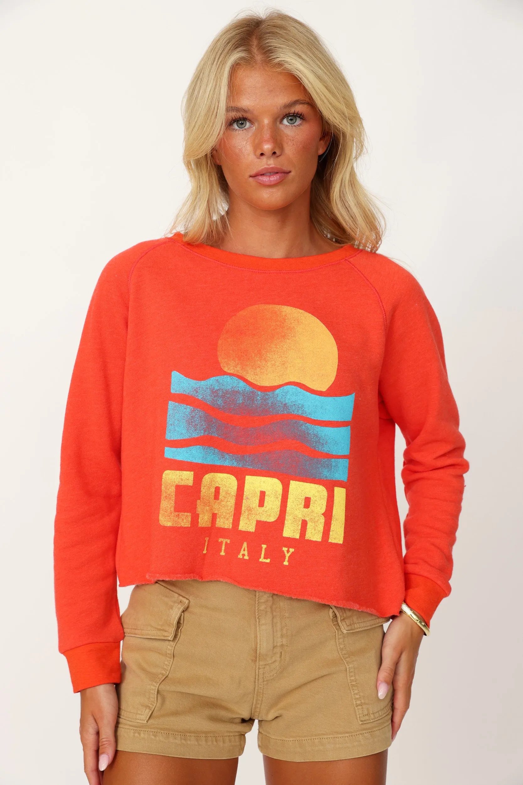 SALE - "Capri" Pullover Crop Sweatshirt
