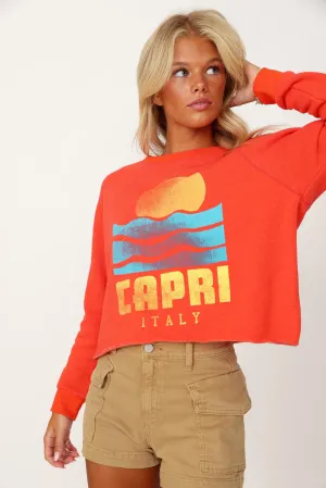 SALE - "Capri" Pullover Crop Sweatshirt
