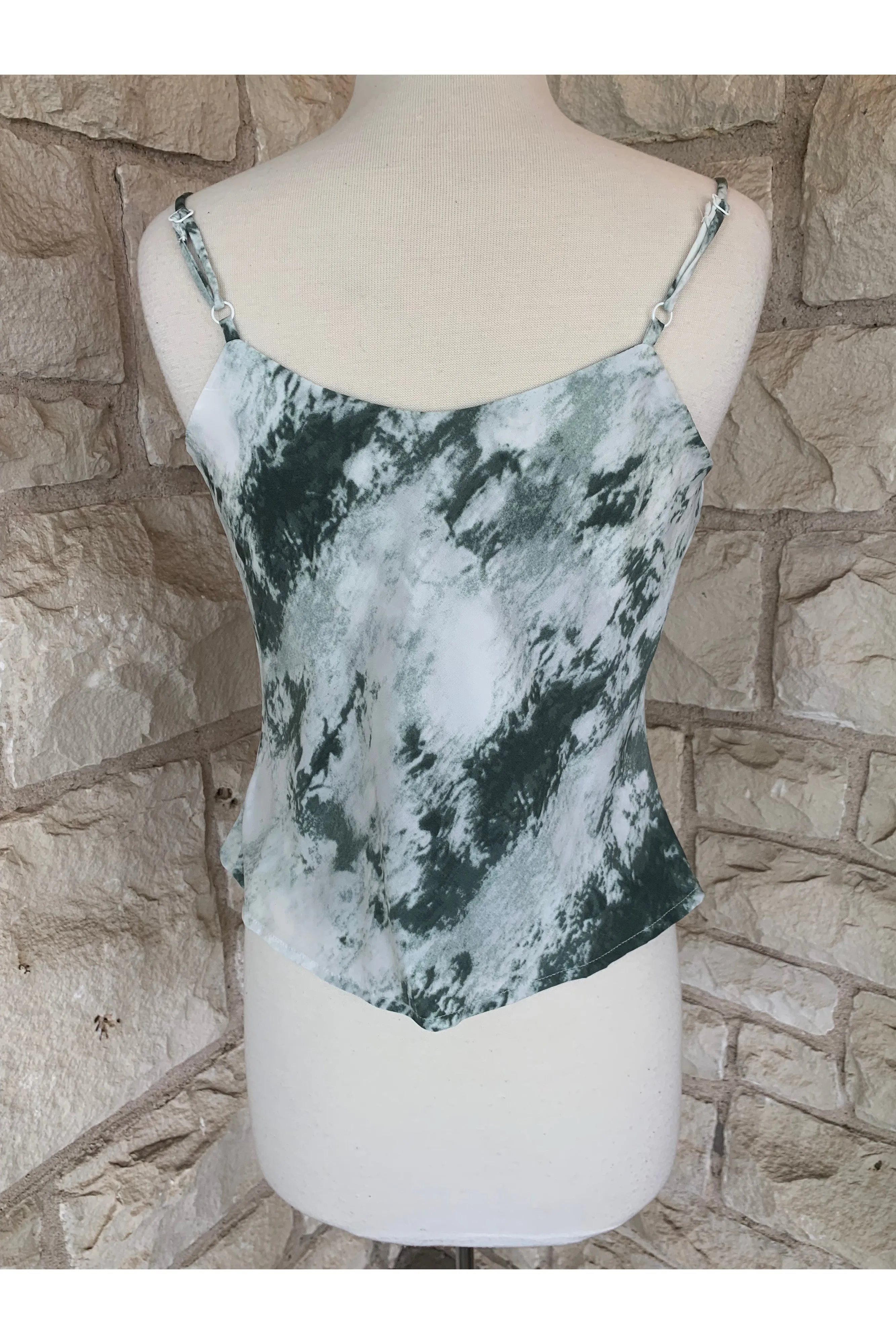 She And Sky Sea Green Tie Dye Camisole